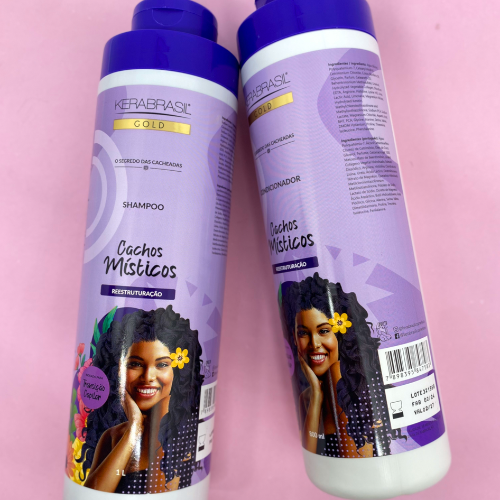 Kit Shampoo y Acondicionador Kerabrasil 1L Cachos Místicos - Imagen 2