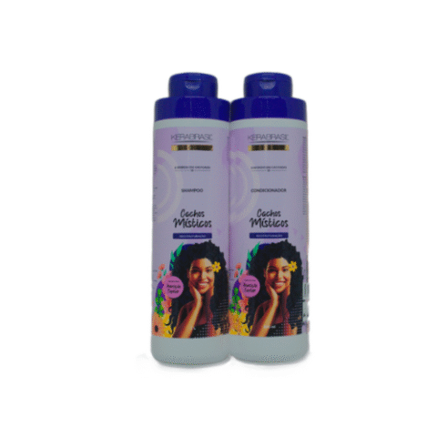 Kit Shampoo y Acondicionador Kerabrasil 1L Cachos Místicos