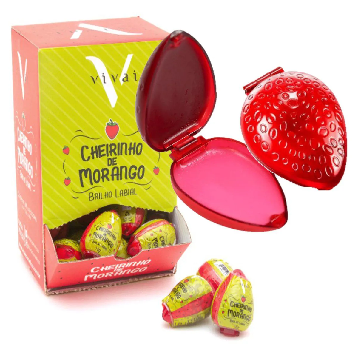 Gloss Labial Cheirinho de Morango – Vivai