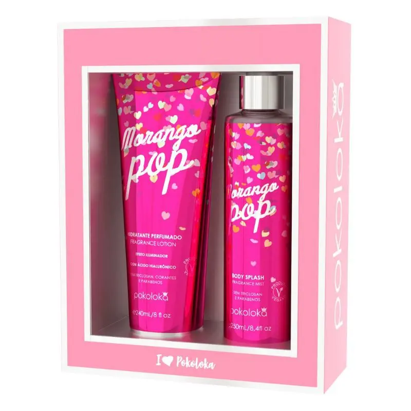 Kit de Body Splash Pokoloka Morango – 250 ml
