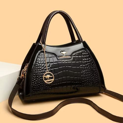 CARTERA KAIDIFEINIROO NEGRA TEXTURA COCODRILO