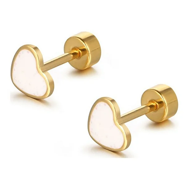 AROS DORADOS CORAZÓN BLANCO