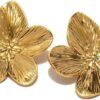 AROS DORADOS FLOR GRANDE TEXTURADA