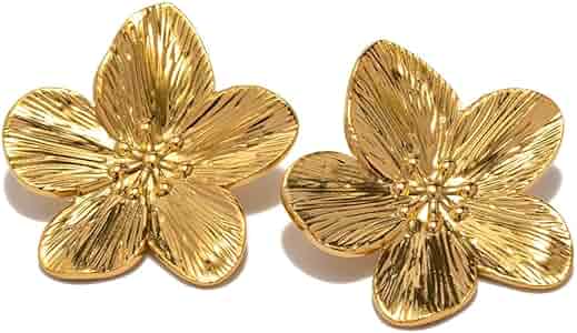 AROS DORADOS FLOR GRANDE TEXTURADA