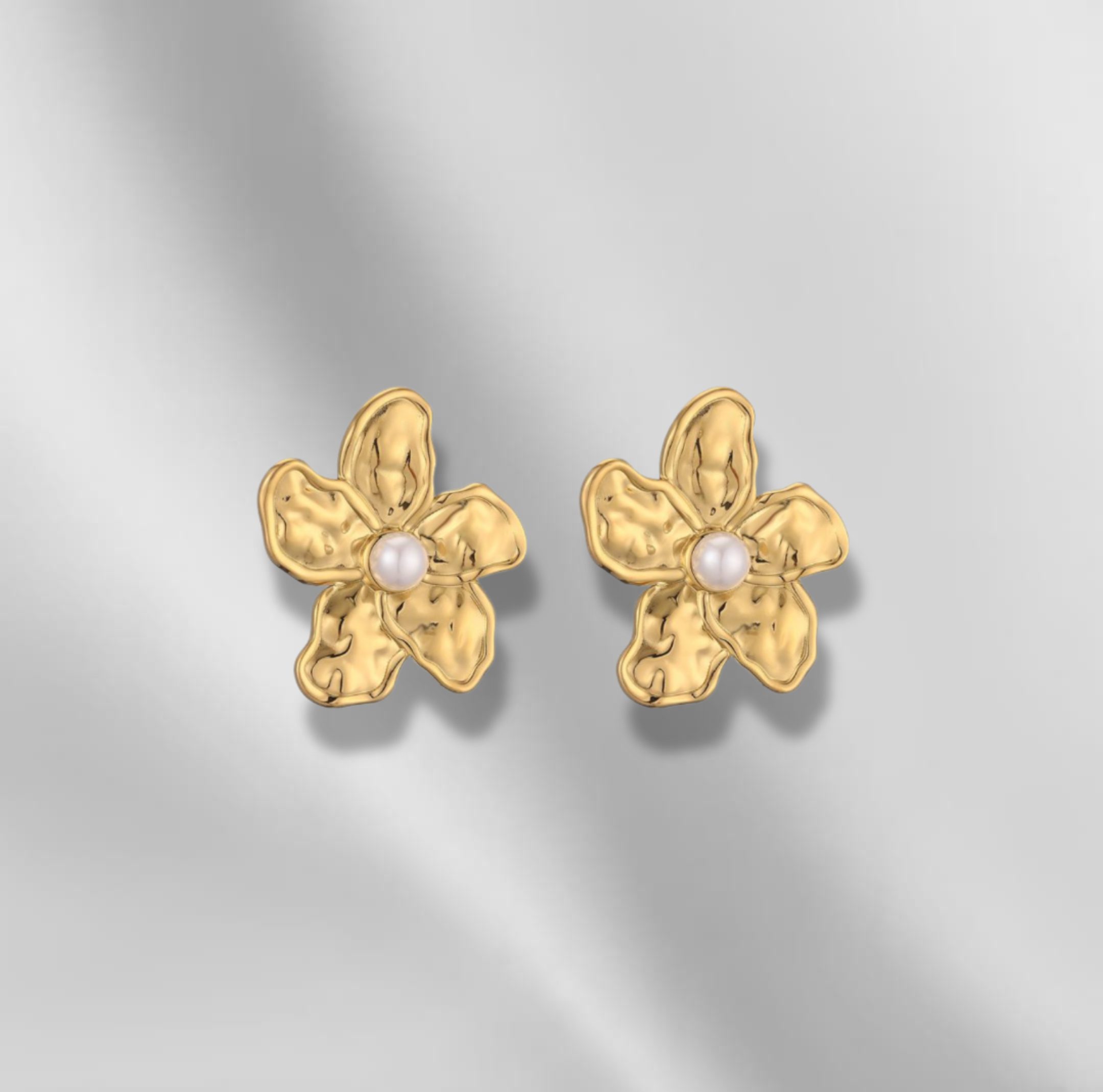 AROS DORADOS FLOR IRREGULAR