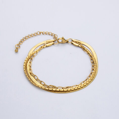 PULSERA DORADA MULTICADENA AJUSTABLE