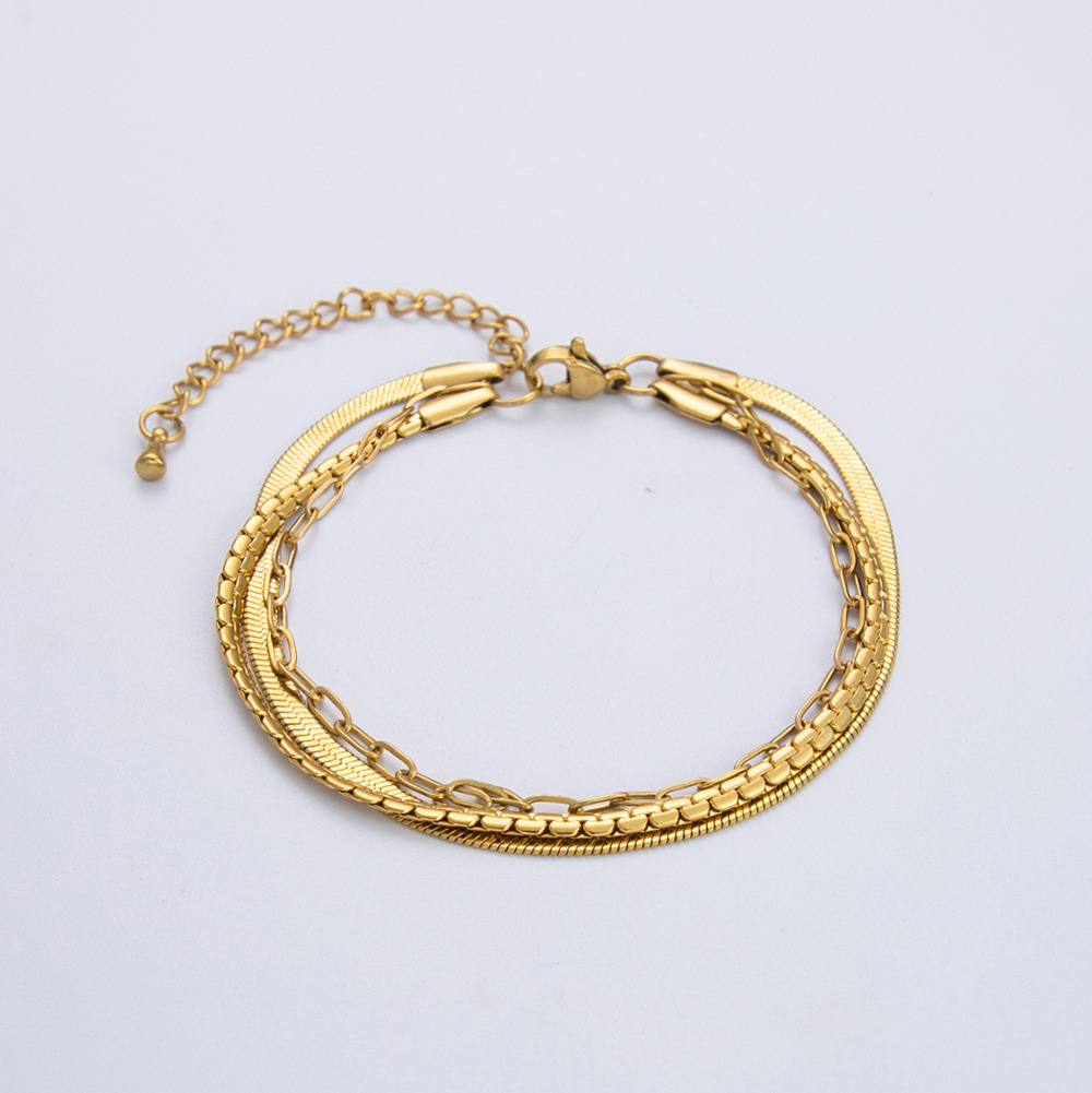 PULSERA DORADA MULTICADENA AJUSTABLE