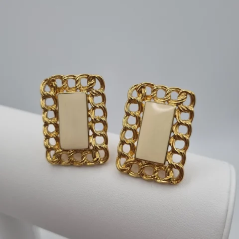 AROS DORADOS GEOMÉTRICOS CON BRILLOS
