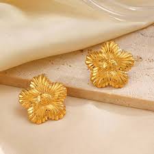 AROS DORADOS FLOR TEXTURADA