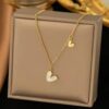 COLLAR DORADO CON CORAZONES