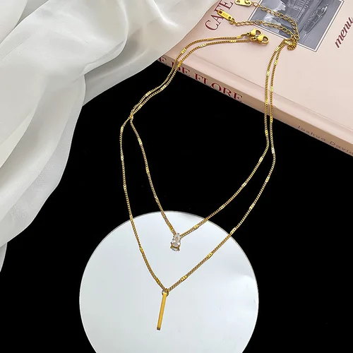 COLLAR DORADO DOBLE EN Y