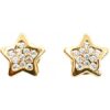 AROS DORADOS ESTRELLA CON BRILLOS