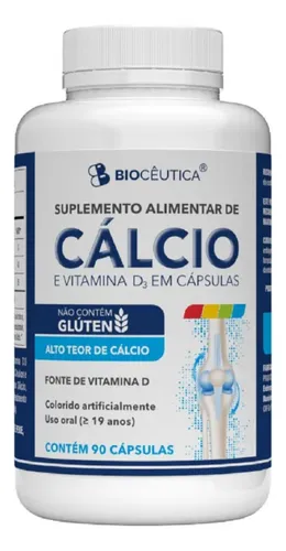 3. Cálcio + Vitamina D3 - Biocêutica (90 Cápsulas)